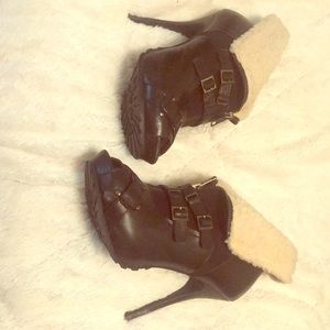 Stillettos with lamb fur